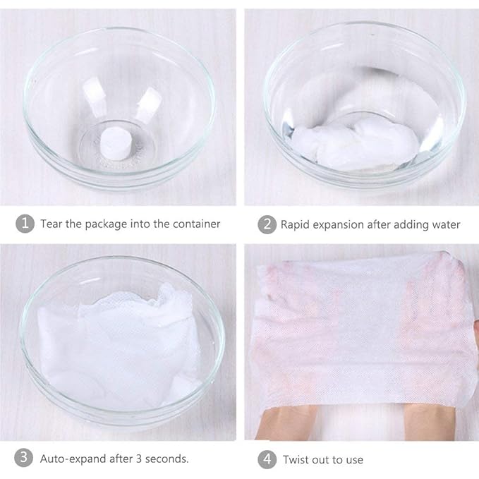 Compressed Towels, Darate 100PCS Portable Disposable Towels - (100PCS)