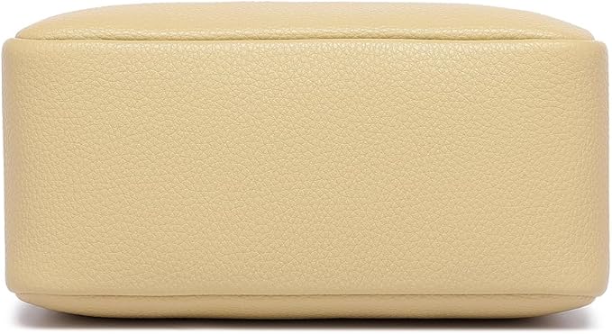 PU leather Organizer Bag Lightweight Cosmetic Bag with Ring Clasp Perfect Travel Makeup Bag for Women (Ground Lotus/PU)