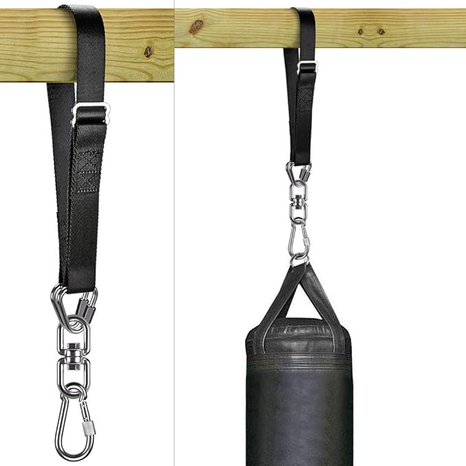 Dolibest Punching Bag Hangers Strap, Heavy Bag Strap Hanger for Home Gym Training Workout Fitness Conditioning Pull Ups and Dips Exercises Equipment