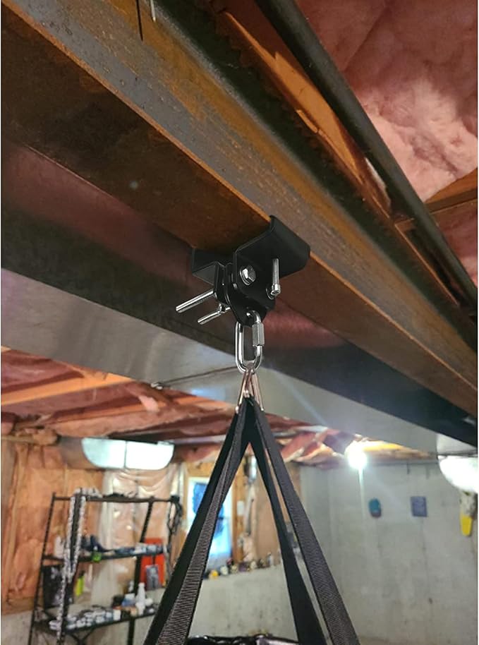 Punching Bag Hangers Heavy Duty Steel Heavy Bag Hange Brackets fit I-Beam Wood Beam Metal Beam,Max Load 1100lb