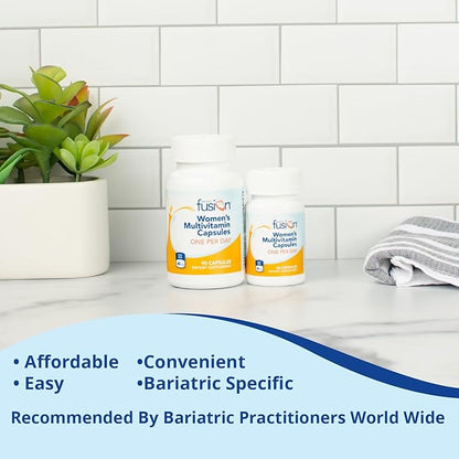 Bariatric Fusion One Per Day Bariatric Multivitamin with Iron for Women | with Hair and Nails Vitamin Blend | Gastric Bypass and Sleeve Gastrectomy | 90 Count | 3 Month Supply