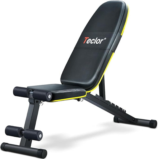 Teclor Adjustable Weight Bench 10 Backrest 700LBs