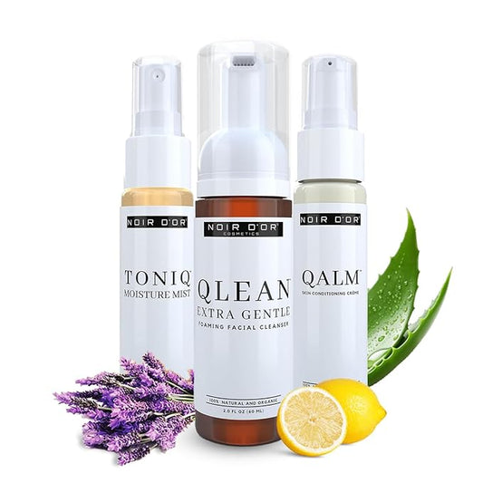 Noir D'or Acne Scar Treatment | Three-Step Extra Gentle Repair Set for Hyperpigmentation, Dark Spot Removal, and Breakouts | Face Skincare