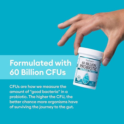 Physician's CHOICE Probiotics 60 Billion CFU - 10 Strains + Organic Prebiotics - Immune, Digestive & Gut Health - Supports Occasional Constipation, Diarrhea, Gas & Bloating - for Women & Men - 60ct