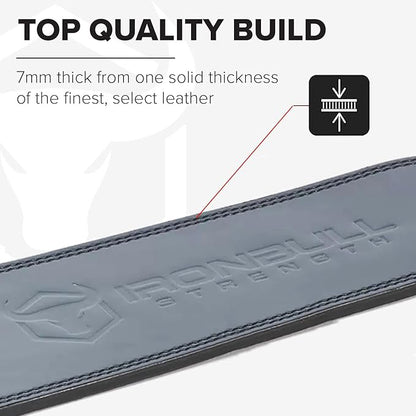 7mm Leather Weight Lifting Belt (IPF 4" to 2â€ Tapered