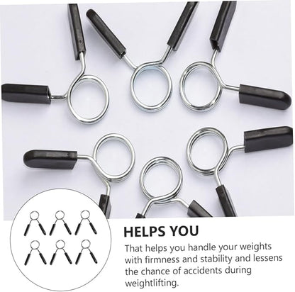 VANZACK 6pcs Barbell Buckle Sport Accessories Stainless Steel 1 in
