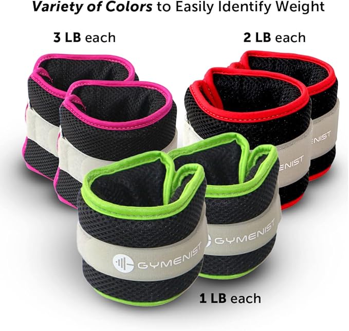 Gymenist Water Proof Ankle Weights With Adjustable Strap