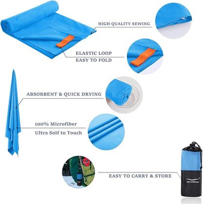 CHARS Microfiber Camping Towels Super Absorbent (63"x30") with