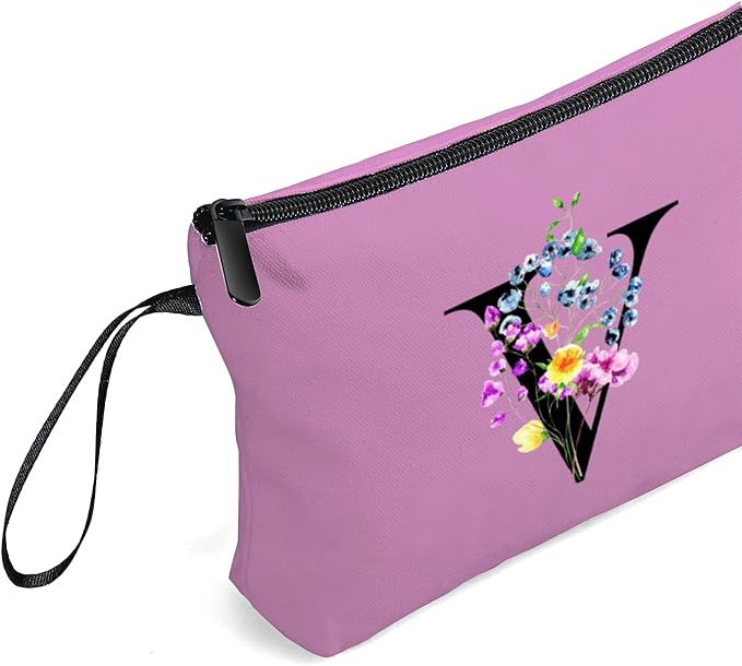 SEAMOON Maid of Honor Friendship Birthday Gifts for Women Her Aunt Sister Bridesmaid Coworkers Bride Personalized Makeup Cosmetic bag with Mirror Mothers Day Christmas Graduation V