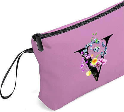 SEAMOON Maid of Honor Friendship Birthday Gifts for Women Her Aunt Sister Bridesmaid Coworkers Bride Personalized Makeup Cosmetic bag with Mirror Mothers Day Christmas Graduation V