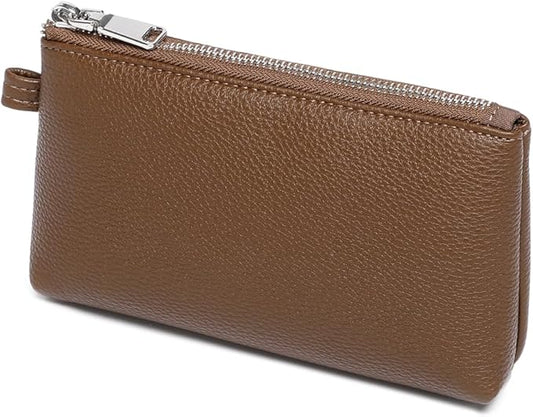 PU Leather Makeup Simple and Convenient Handbag Small Exquisite Storage Bag (Pu/Toffee Brown)