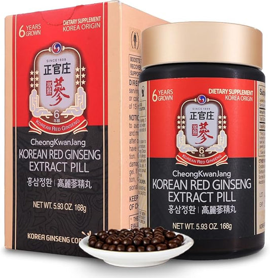 CheongKwanJang Korean Panax Red Ginseng Extract 800 Pills, Panax Ginseng Root Powder Pills for Men & Women, Natural Energy Supplements