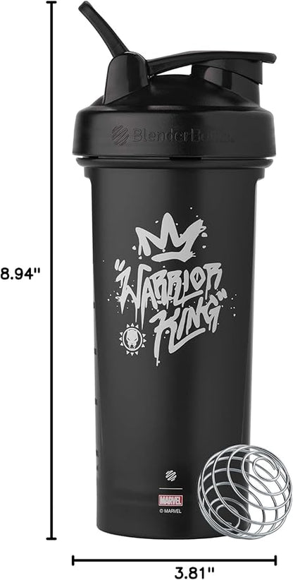 BlenderBottle Marvel Classic V2 Shaker Bottle Perfect for Protein Shakes and Pre Workout, 28-Ounce, Warrior King