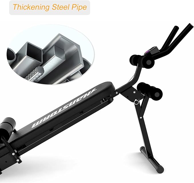 HANSTORM Adjustable Folding Sit Up Bench Workout