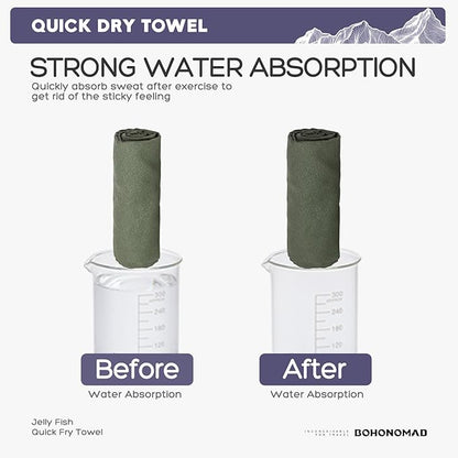 Camping Quick Dry Towel 40x180cm, Olive