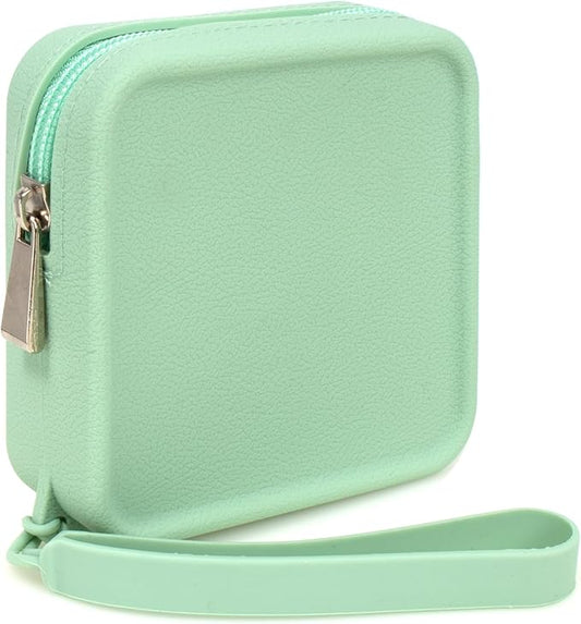 Silicone Mini Makeup Bag Pouch for Purse, Small Cosmetic Travel Bag Zipper Pouch Waterproof Cute Coin Purse Portable Makeup Storage Bag Travel Toiletry Organizers Bag for Women Girls