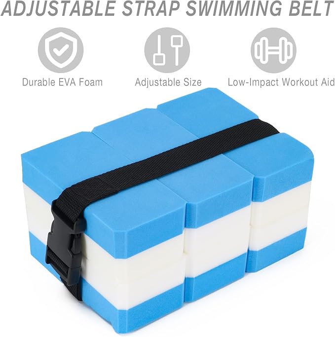 NEAGLORY 5-Piece Aquatic Exercise Set - Pool Fitness Equipment with Foam Water Dumbbell, Swim Kickboard, Pull Buoy, Aquatic Swim Belt