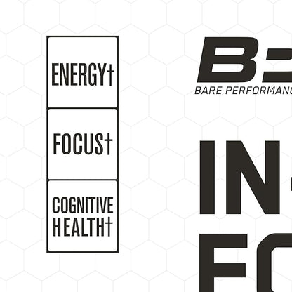 BARE PERFORMANCE NUTRITION, BPN in-Focus Brain Support Supplement, Improve Focus & Energy, Alpha GPC, Watermelon Passionfruit, 40 Servings