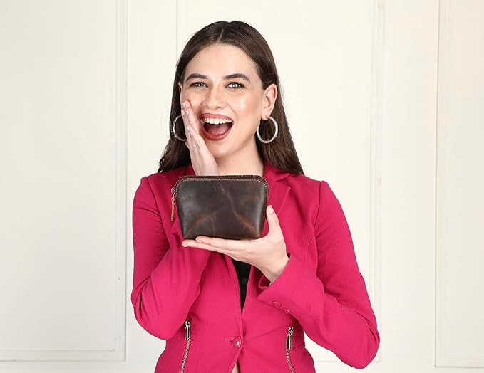 The Antiq Leather Cosmetic Bags Make Up Bags for Women - Handmade Makeup Case Small Makeup Bags Jewelry Coin Pouch, Toiletry Bag for Men, Travel Cosmetic Pouch For Purse