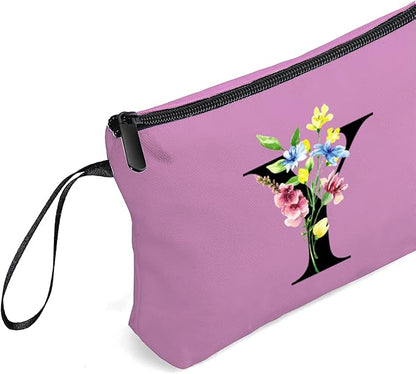 SEAMOON Appreciation Initial Monogram Gifts for Sisters from Sister Employees Team Bride Womens Unique Mom Personalized Makeup Cosmetic Bag with Mirror Mothers Day Christmas Graduation Y