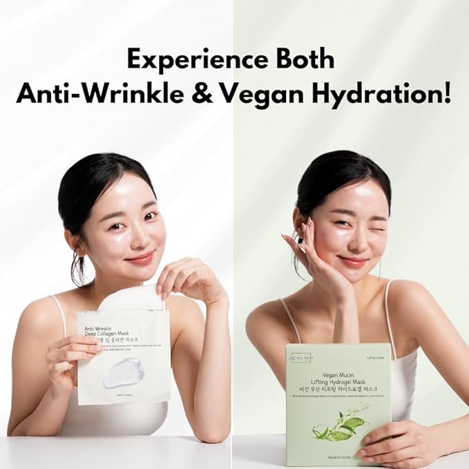OHMYPURE Hydrogel Collagen Korean Face Mask Luxury Skin Care 2 EA (Duo Pack)