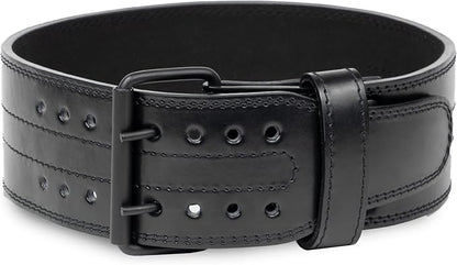 Gymreapers Weightlifting Belt 6MM Genuine Leather - Double 4-Inch Wide
