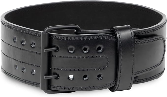 Gymreapers Weightlifting Belt 6MM Genuine Leather - Double 4-Inch Wide