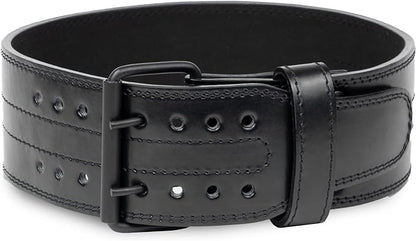 Gymreapers Weightlifting Belt 6MM Genuine Leather - Double 4-Inch Wide