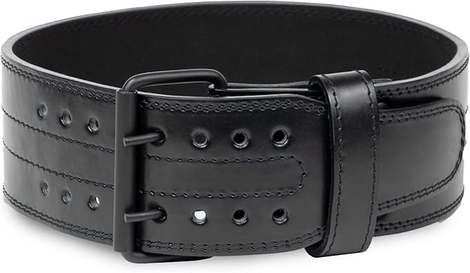 Gymreapers Weightlifting Belt 6MM Genuine Leather - Double 4-Inch Wide