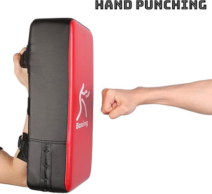 Odoland Punching Mitts Kick Pack Set, Boxing Mitts Focus Pads, Taewondo Kick Pad, Great for Boxing, Kickboxing, Karate, Muay Thai, MMA Training