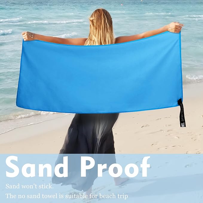 Microfiber Travel Towel (XS:12"×24" -Blue)