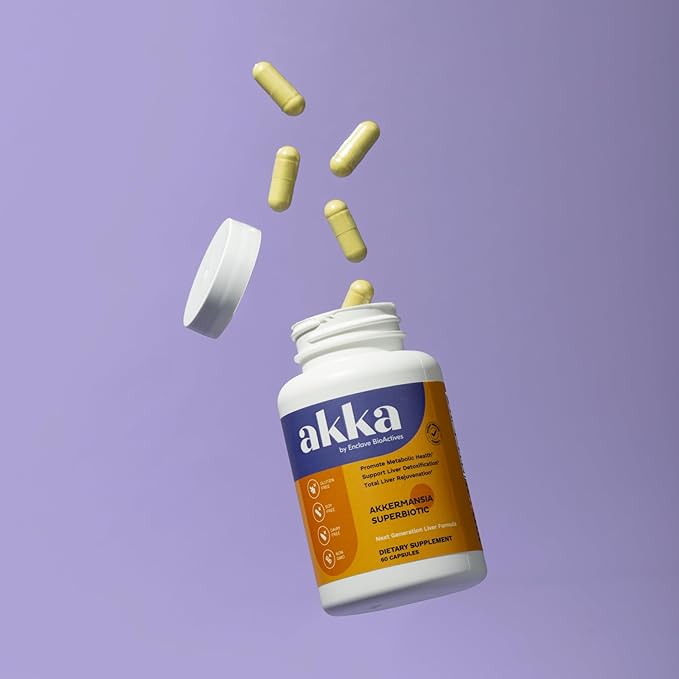AKKA Premium Liver Cleanse Detox & Repair Superbiotic: Liver Detox, Regeneration, & Restoration Liver Support Supplement with Bioavailable Pasteurized Akkermansia | Vitality | Metabolism | Immunity