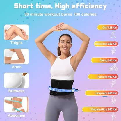 Cozylady Smart Weighted Workout Hoop for Adult Weight Loss 20 Adjustable