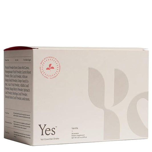 Yoli® YES Essential Shake with Whey Protein from Grass-Fed Cows - Protein Shake with 12 Grams of Protein Per Serving - Meal Replacement Shake, Vanilla