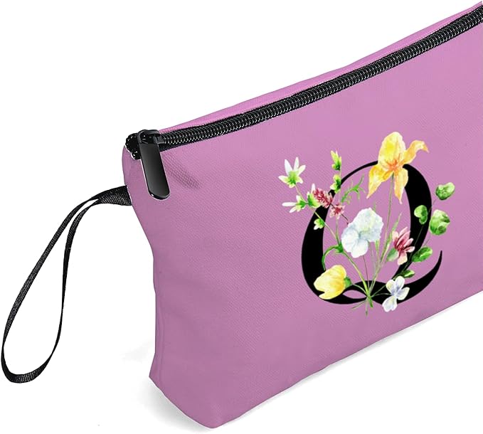 SEAMOON Birthday Thank You Appreciation Monogrammed Gifts for Mom Aunt Teacher Sister Friend Coworkers Bride Bridesmaid Makeup Cosmetic Bag with Mirror Mothers Day Christmas Graduation Q