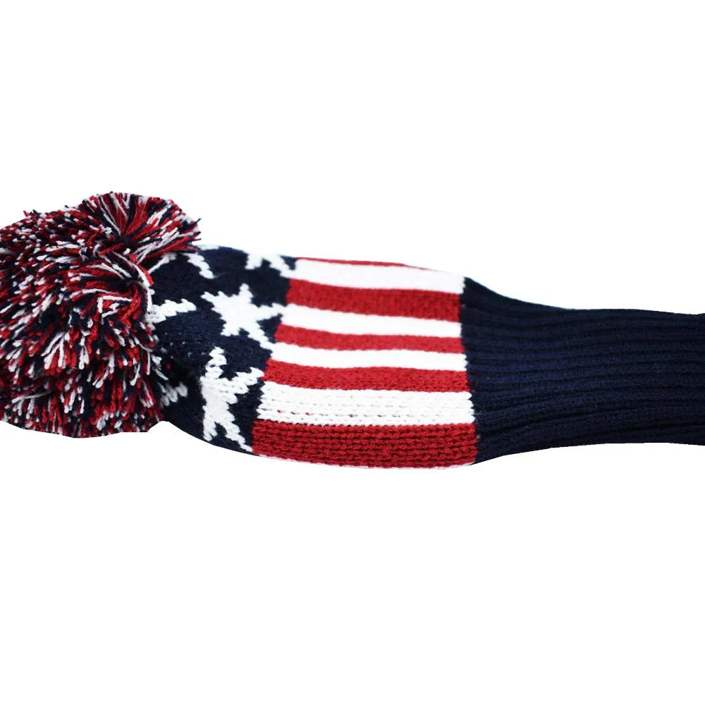 Stripes Knitted Golf Club Head Covers 3 Piece Set 1 3 5 Driver and Fairway HeadCovers Fits 460cc Drivers