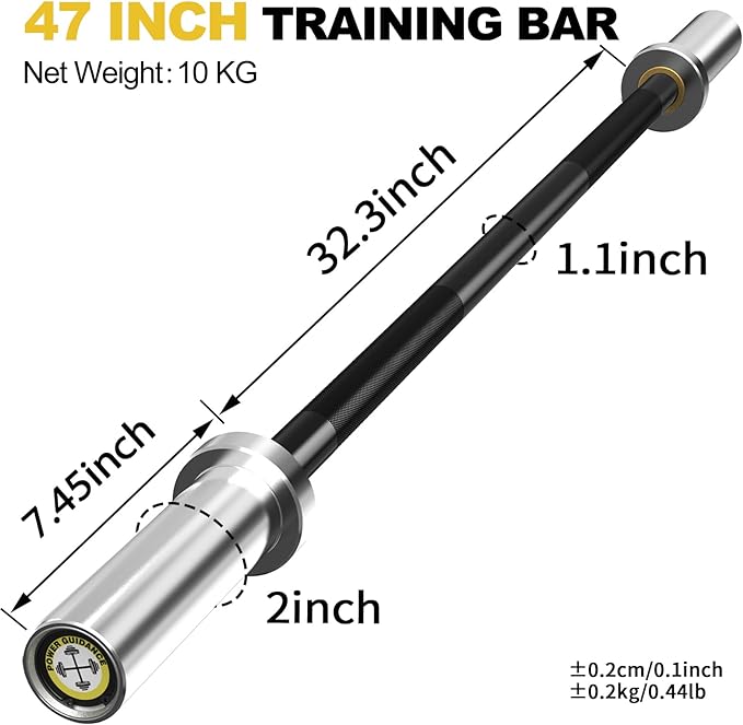 POWER GUIDANCE Chrome Olympic Barbell Bar 2 Inch 4ft/5ft/6ft