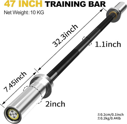 POWER GUIDANCE Chrome Olympic Barbell Bar 2 Inch 4ft/5ft/6ft