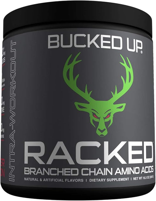 Bucked Up- BCAA RACKED™ Branch Chained Amino Acids | L-Carnitine, Acetyl L-Carnitine, GBB | Post Workout Recovery, Protein Synthesis, Lean Muscle BCAAs That You Can Feel! 30 Servings (Watermelon)