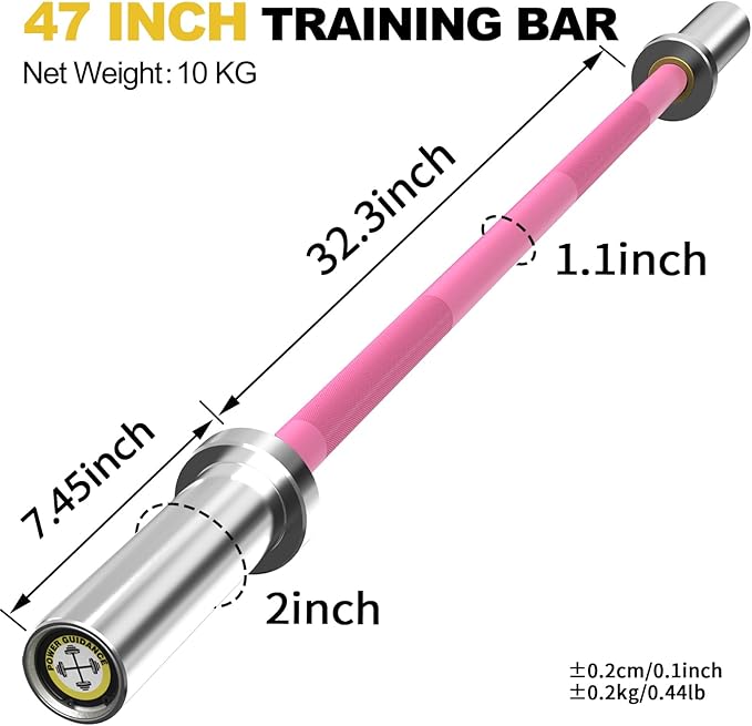 POWER GUIDANCE Chrome Olympic Barbell Bar 2 Inch 4ft/5ft/6ft