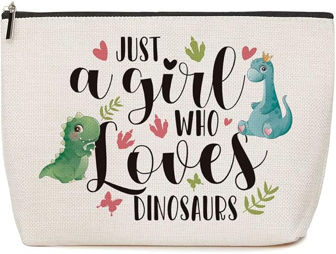 Dinosaur Gifts for Adults Makeup Bag, Decor Birthday Christmas Gifts for Women Her Friends Dinosaur Makeup Bag Lovers Animal Lover