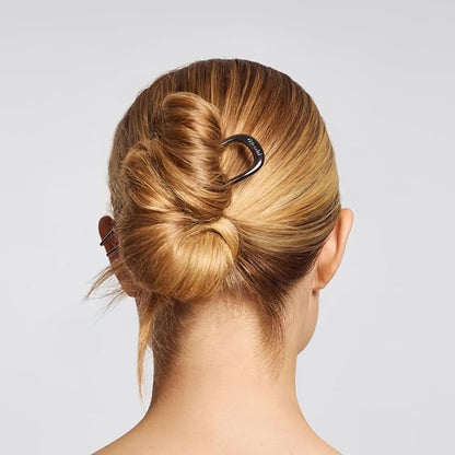 Kitsch Metal French Hair Pin for Women - Elegant Hair Accessories for Women, Ideal for Buns & French Twist, Designed for a Secure, Comfortable Fit - Hematite
