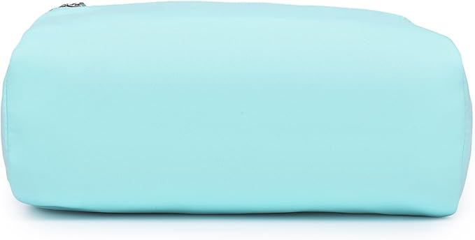 Nylon Female cosmetic bags Canvas toiletry bags Wash bags with large capacity Simple design (Nylon/Mint Green)