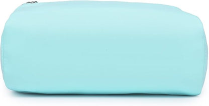 Nylon Female cosmetic bags Canvas toiletry bags Wash bags with large capacity Simple design (Nylon/Mint Green)