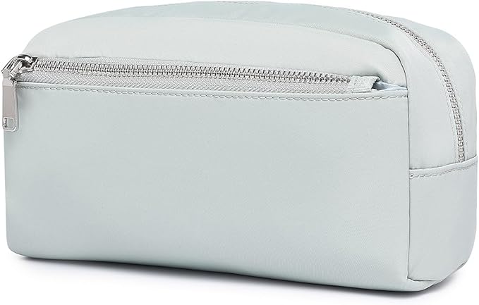 Nylon Female cosmetic bags Canvas toiletry bags Wash bags with large capacity Simple design (Nylon/Gray)