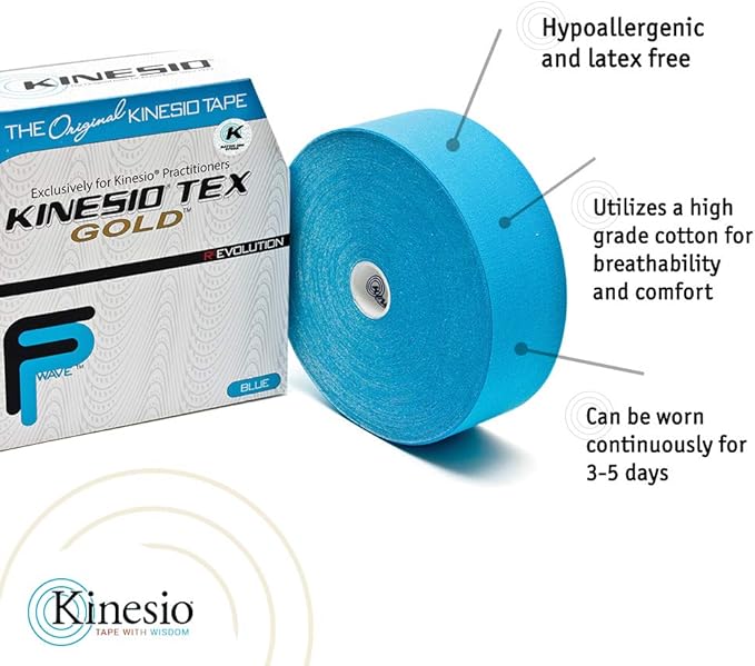 Kinesio Taping - Elastic Therapeutic Athletic Tape Tex Gold FP - Bulk Roll - Black – 2 in. x 103 ft