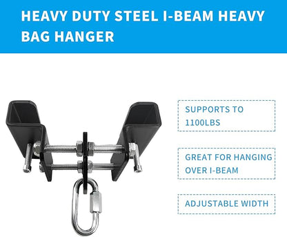 Punching Bag Hangers Heavy Duty Steel Heavy Bag Hange Brackets fit I-Beam Wood Beam Metal Beam,Max Load 1100lb