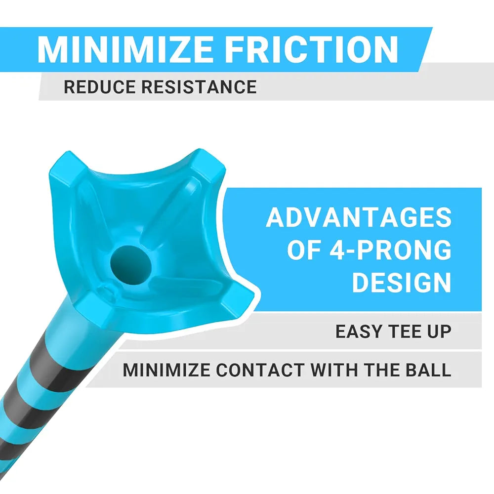 Professional Plastic Golf Tees 100 or 50 Pack , Enhanced Durability & Stability, Engineered to Minimize Friction and Side Spin