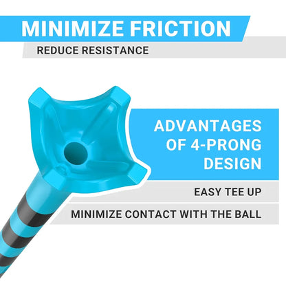 Professional Plastic Golf Tees 100 or 50 Pack , Enhanced Durability & Stability, Engineered to Minimize Friction and Side Spin