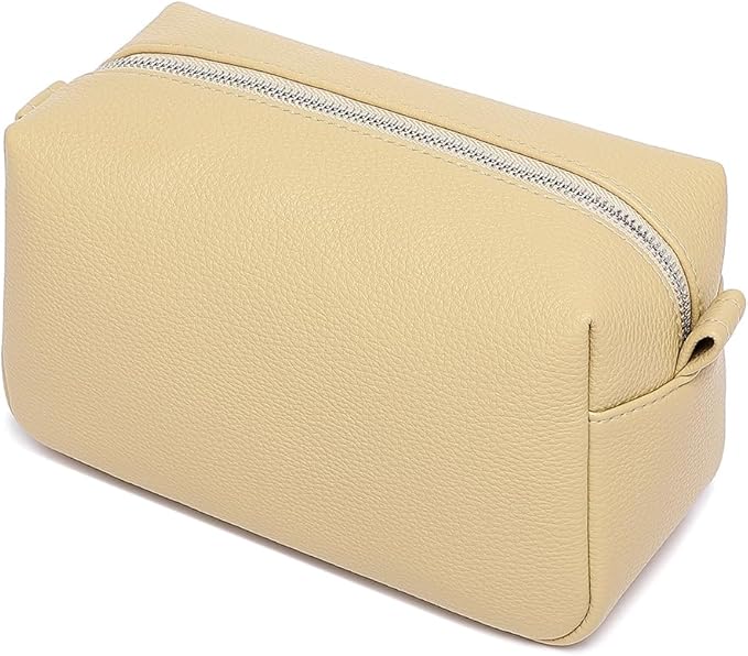 PU leather Organizer Bag Lightweight Cosmetic Bag with Ring Clasp Perfect Travel Makeup Bag for Women (Ground Lotus/PU)